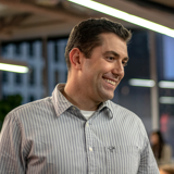 Employee smiling