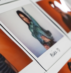 Polaroid images of employees